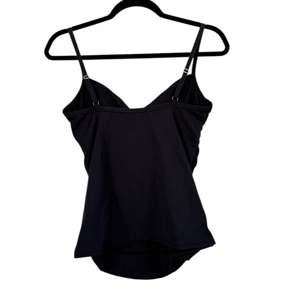 NWT! Bleu Rod Beattie Women's Black Front Twist Tankini Swim Top - Size 10 - Picture 7 of 9